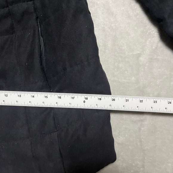 Liz Claiborne Women's Black Quilted Puffer Jacket Coat Full Zip Mock‎ Neck L - Picture 4 of 9